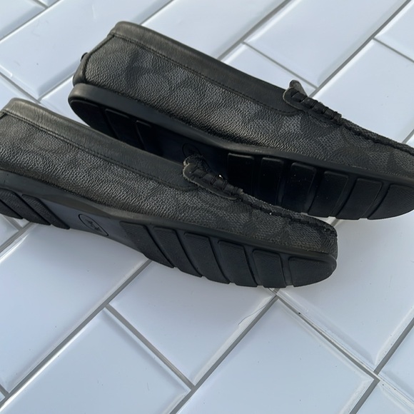 COACH Olive Signature Embossed Canvas Flat Loafers Black/Gray Brand New Sz 6B - Picture 14 of 16